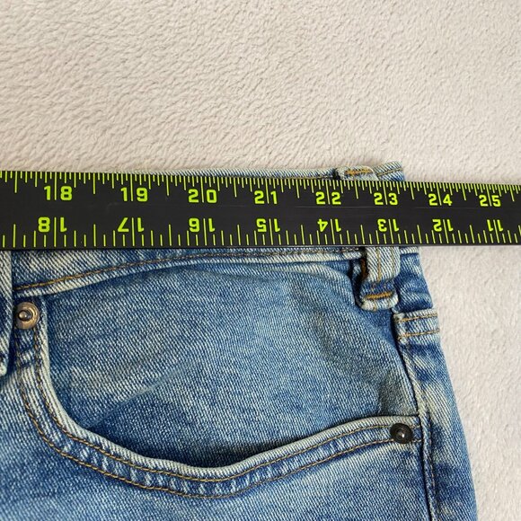 Essentials Mens Jeans Size 50x28 Straight Blue Denim Cotton Blend Stretch - Picture 6 of 10